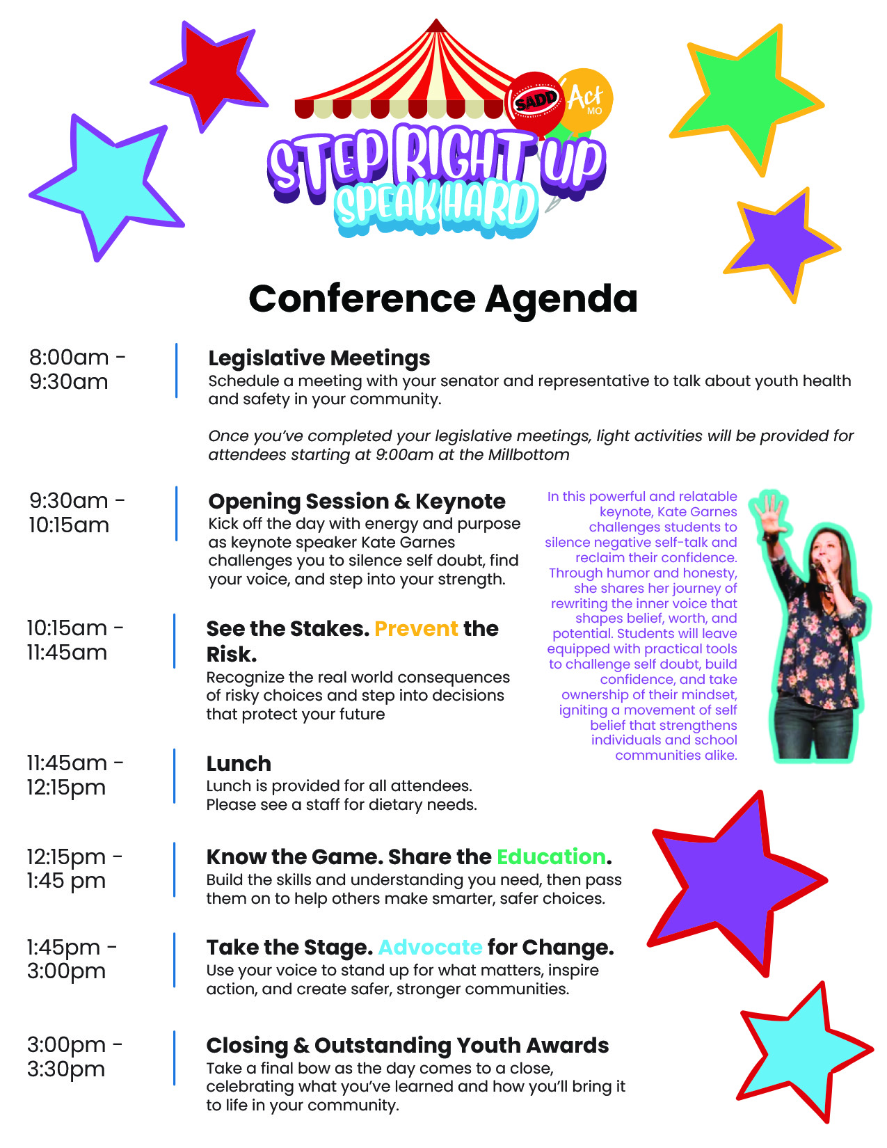 25 Speak Hard Tentative Agenda